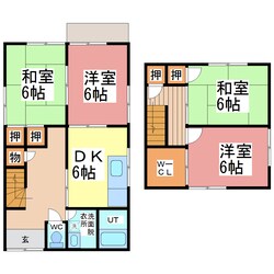 飯塚町Ｔ貸家の物件間取画像